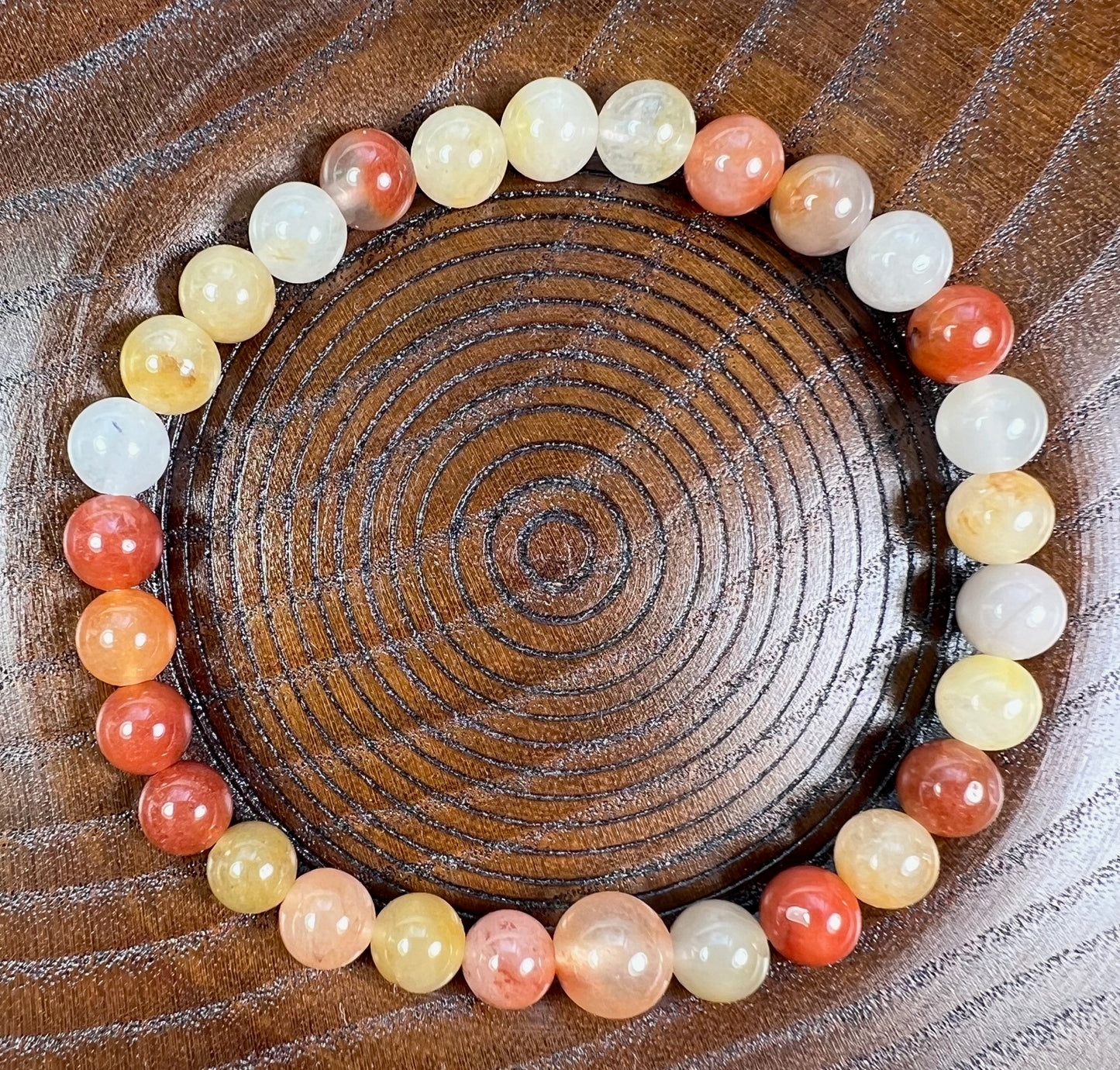 Rainbow Agate Beaded Bracelet - Wrist Mala - 6mm (6 Pack)