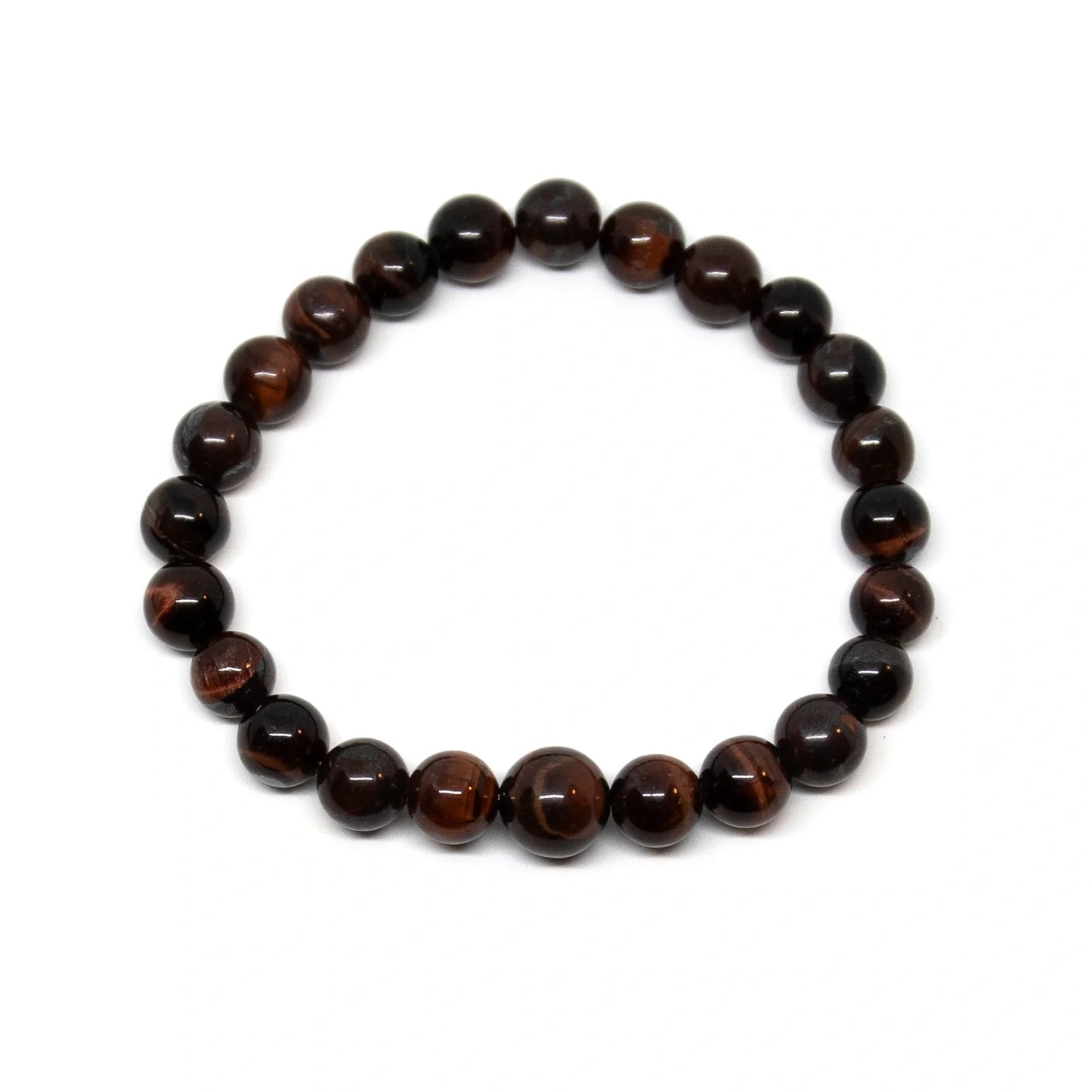 Red Tiger's Eye Beaded Bracelet - Wrist Mala - 4mm (4 Pack) - Average Wrists
