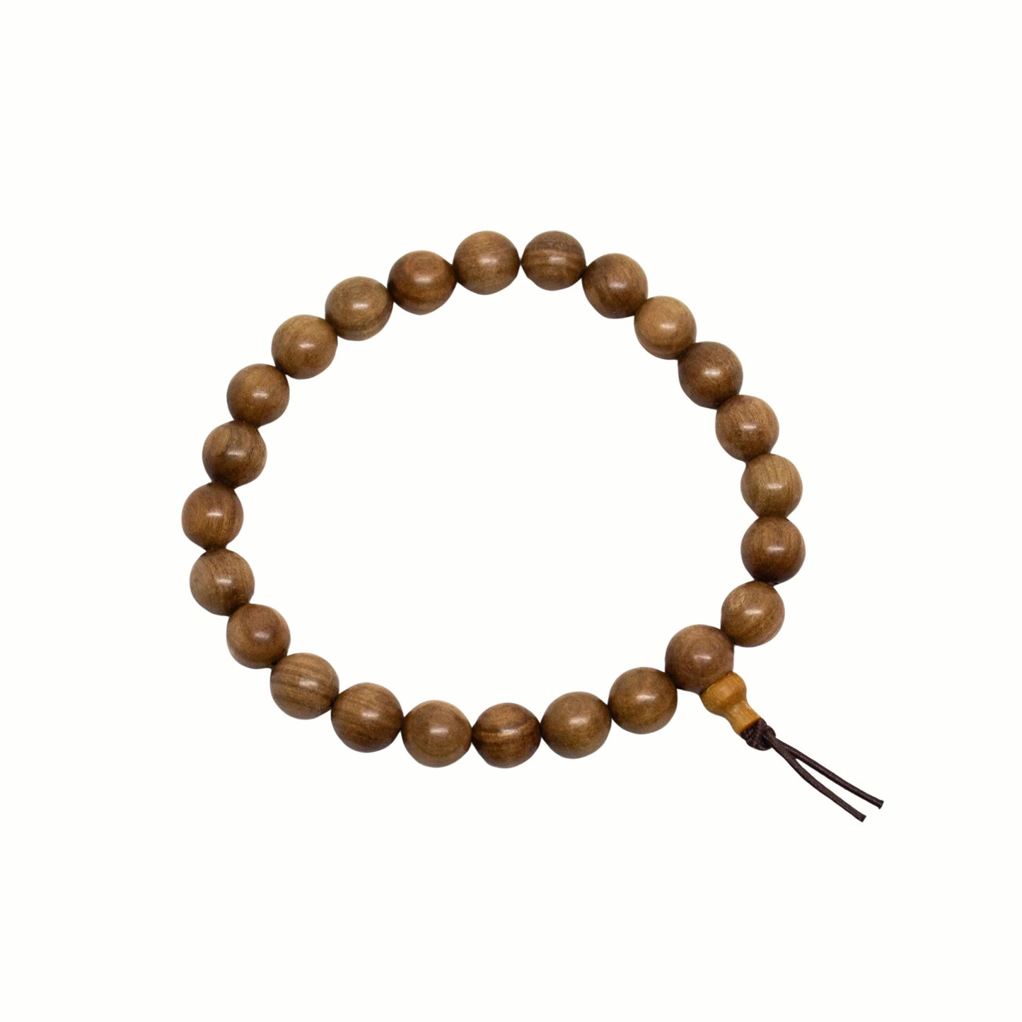 Gold Phoebe Wood Beaded Bracelet - Wrist Mala - 10mm (6 Pack)
