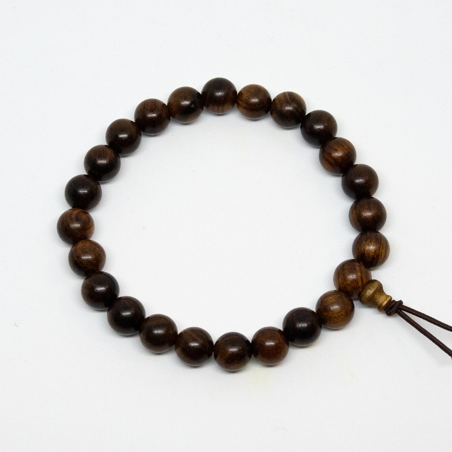 Black Pear Wood Beaded Bracelet - Wrist Mala - 8mm (4 Pack)