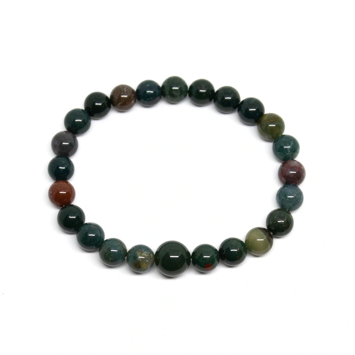 Bloodstone Beaded Bracelet - Wrist Mala - 4mm (6 Pack) - Small Wrists