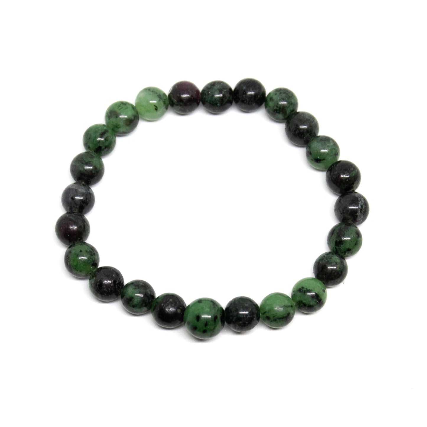 Ruby Zoisite Beaded Bracelet - Wrist Mala - 8mm (2 Pack)