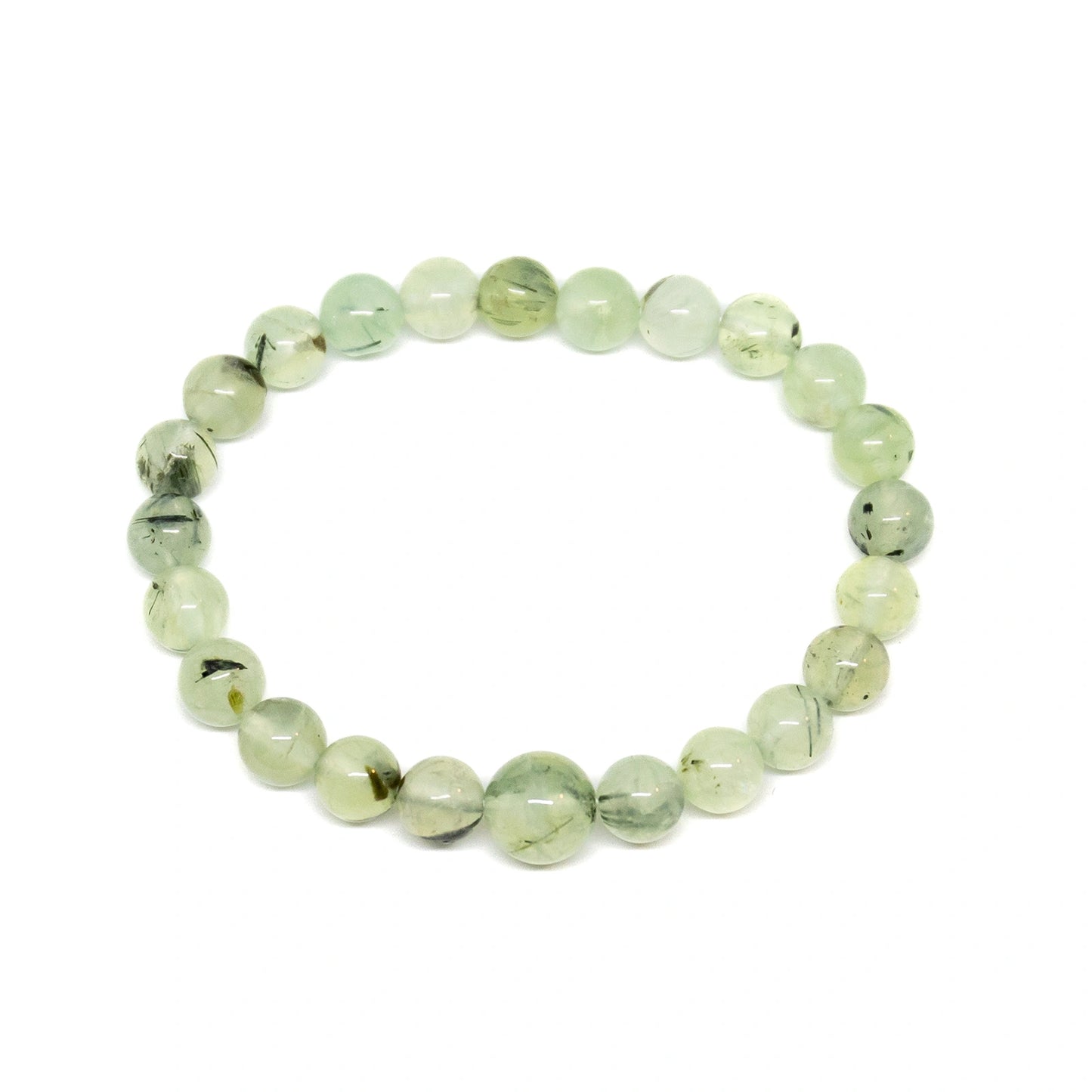 Prehnite Beaded Bracelet - Wrist Mala - 8mm (1 Pack)