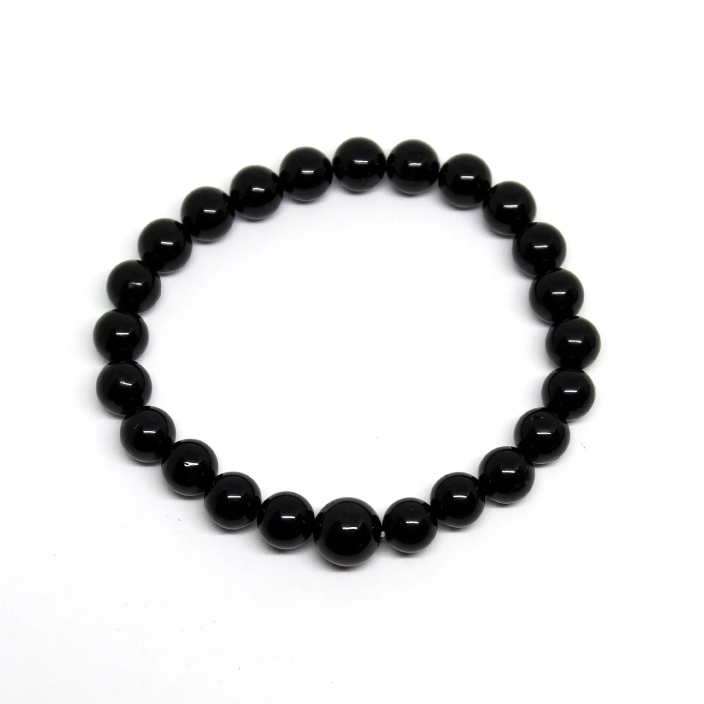 Black Obsidian Beaded Bracelet - Wrist Mala 6mm (6 Pack) - Small Wrists