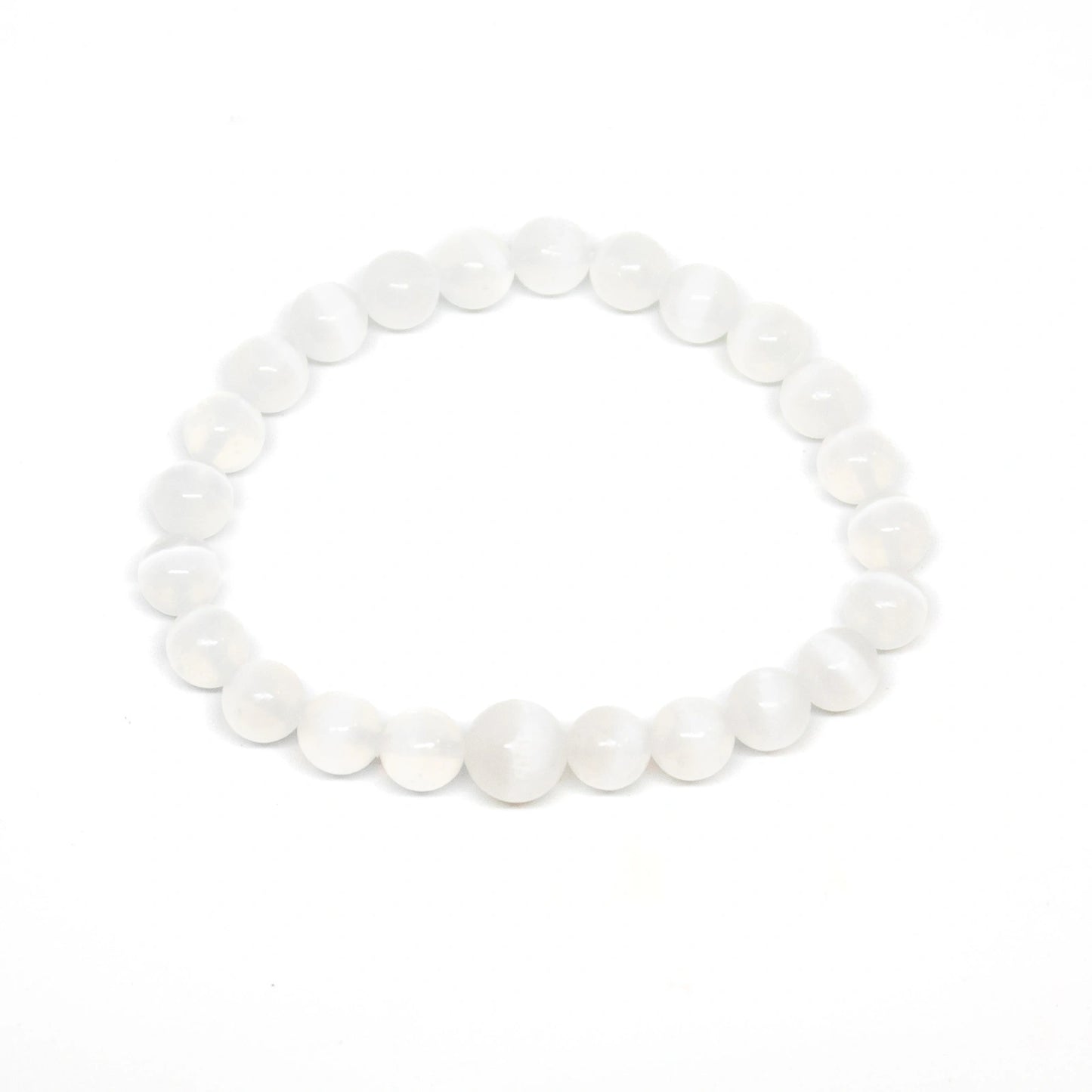 Selenite Beaded Bracelet - Wrist Mala - 8mm (2 Pack)
