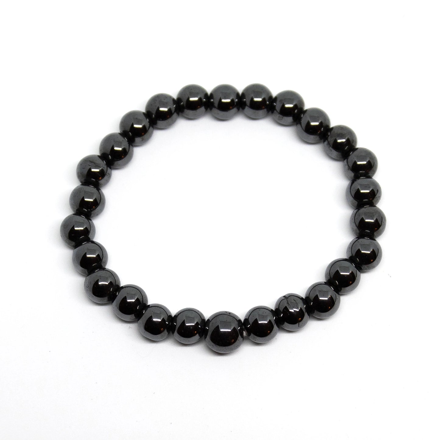 Hematite Beaded Bracelet - Wrist Mala - 8mm (6 Pack)