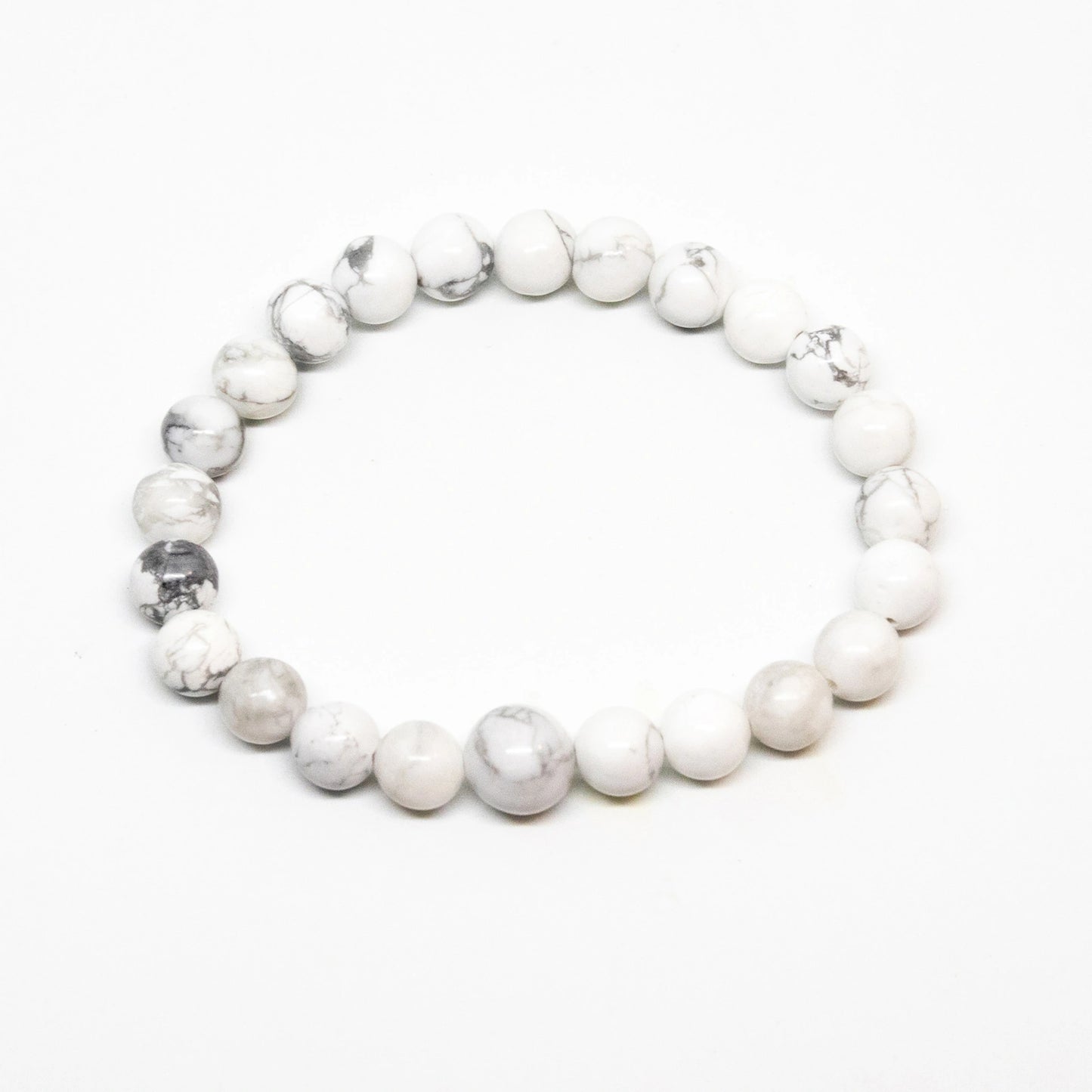 Howlite Beaded Bracelet - Wrist Mala - 8mm (4 Pack)