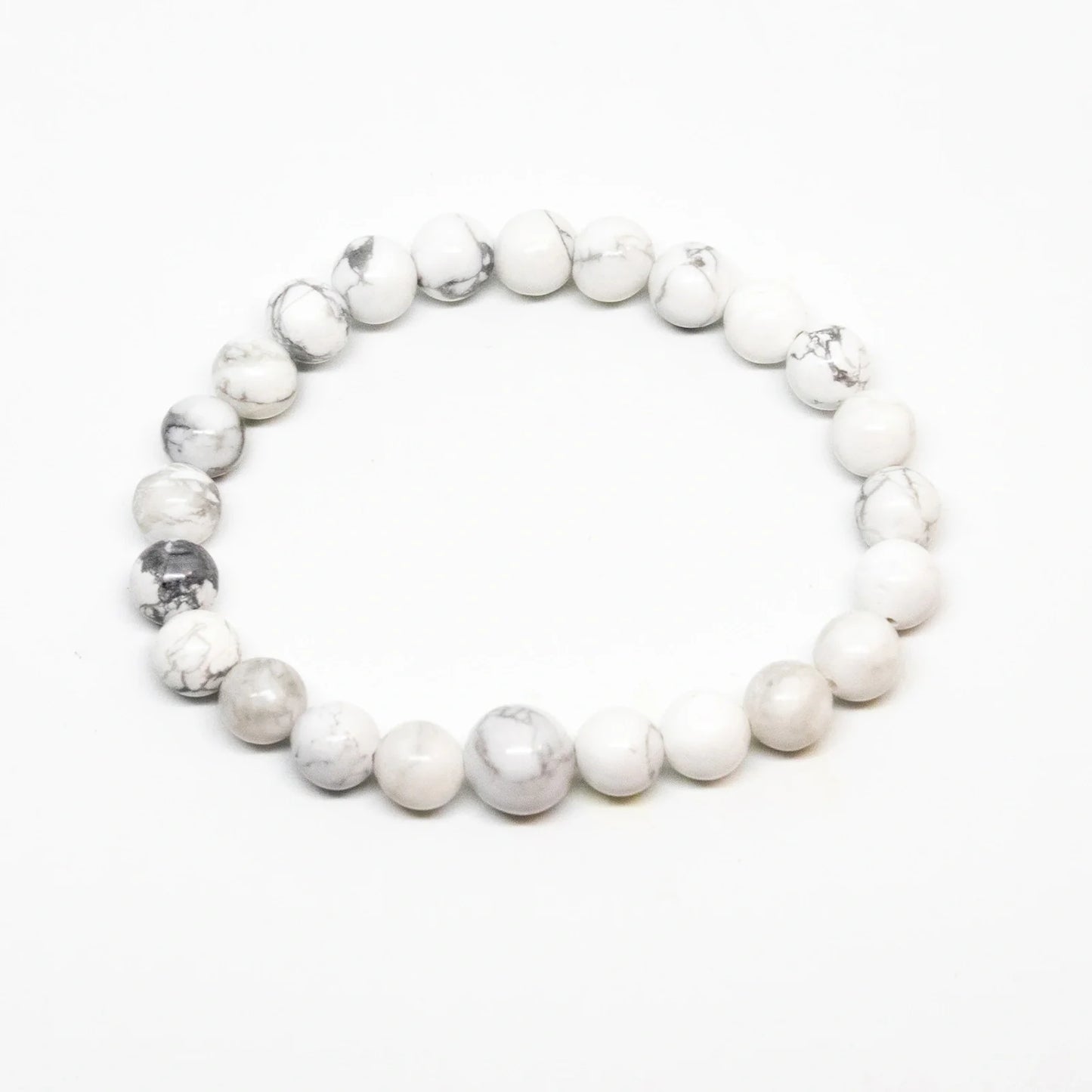 Howlite Beaded Bracelet - Wrist Mala - 4mm (4 Pack) - Average Wrists