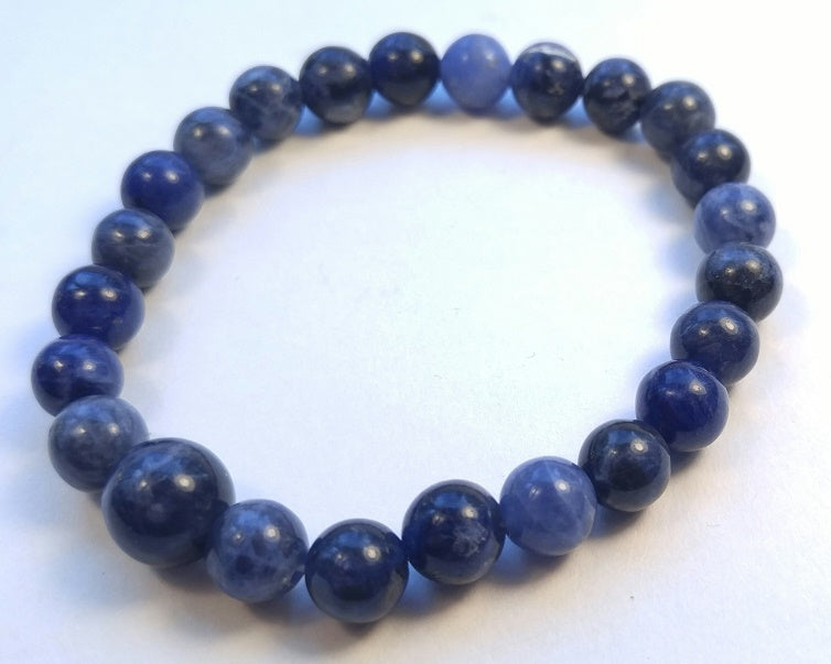 Sodalite Beaded Bracelet - Wrist Mala - 6mm (4 Pack) - Average Wrists