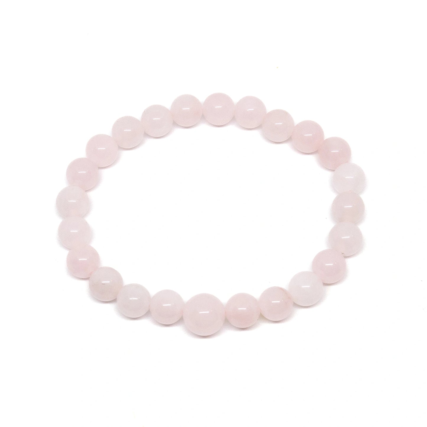Rose Quartz Beaded Bracelet - Prayer Beads - 8mm (4 Pack) - Average Wrists