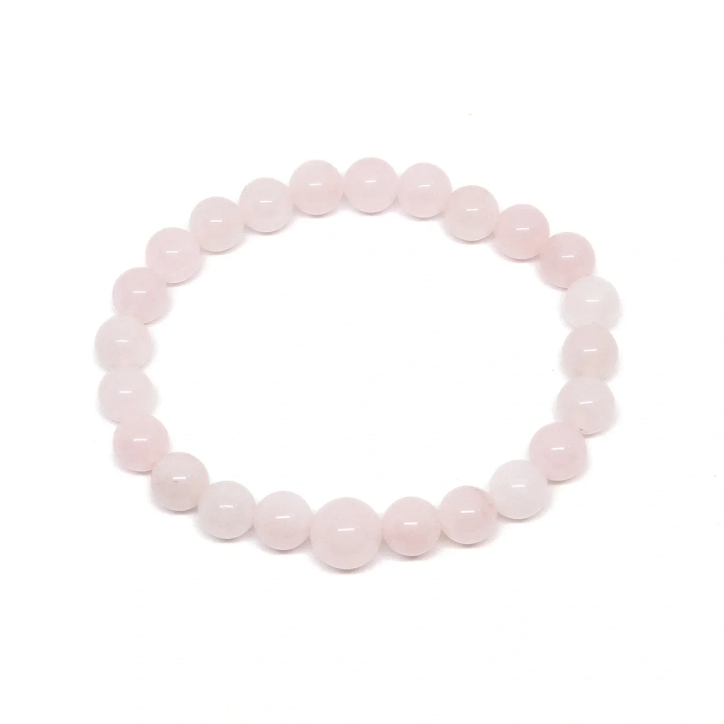 Rose Quartz Beaded Bracelet - Prayer Beads - 6mm (6 Pack) - Kids' Wrists