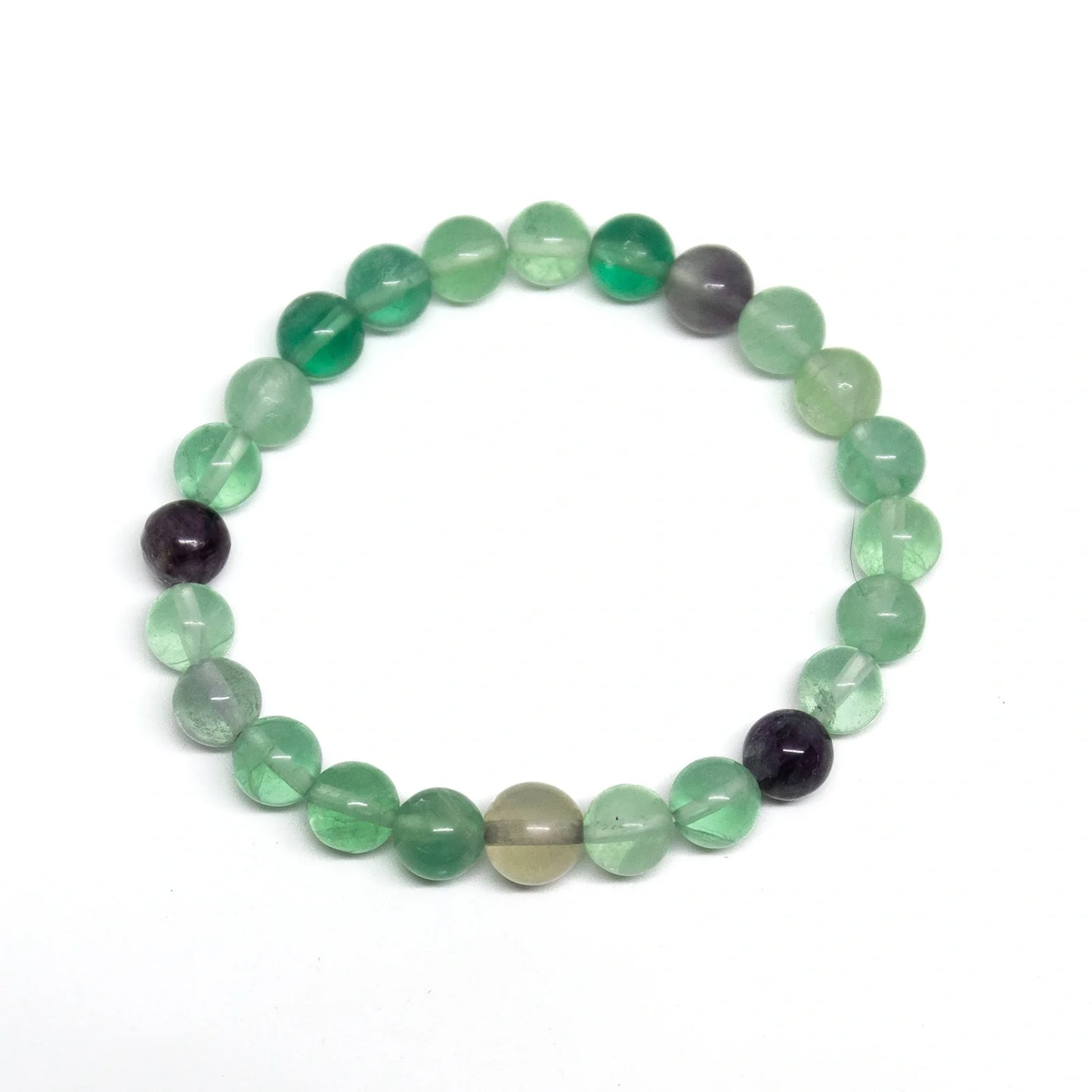 Rainbow Fluorite Beaded Bracelet - Wrist Mala - 6mm (4 Pack) - Kids' Wrists