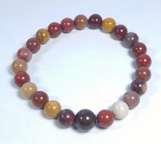 Mookaite Beaded Bracelet - Wrist Mala - 8mm (2 Pack)
