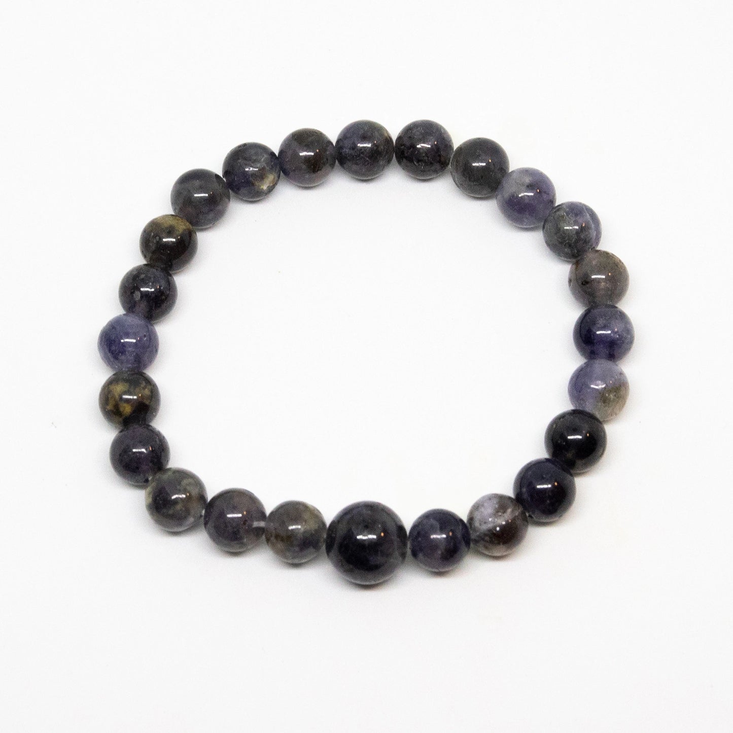 Iolite Beaded Bracelet - Wrist Mala - 8mm (1 Pack)