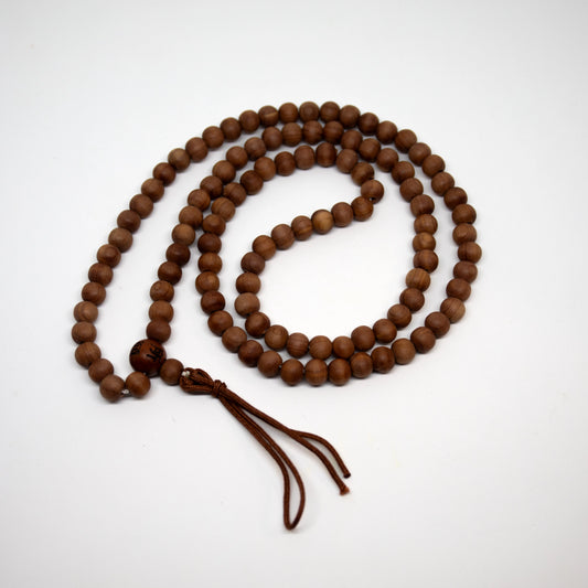Korean Plain Cedar Zen 108 Bead Mala - Prayer Beads - 10mm (2 Pack)
