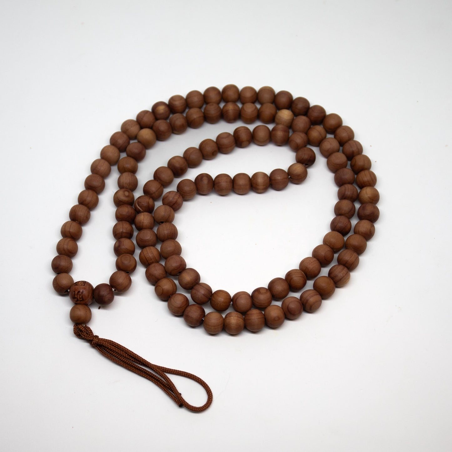 Korean Plain Cedar Zen 108 Bead Mala - Prayer Beads - 8mm (2 Pack)