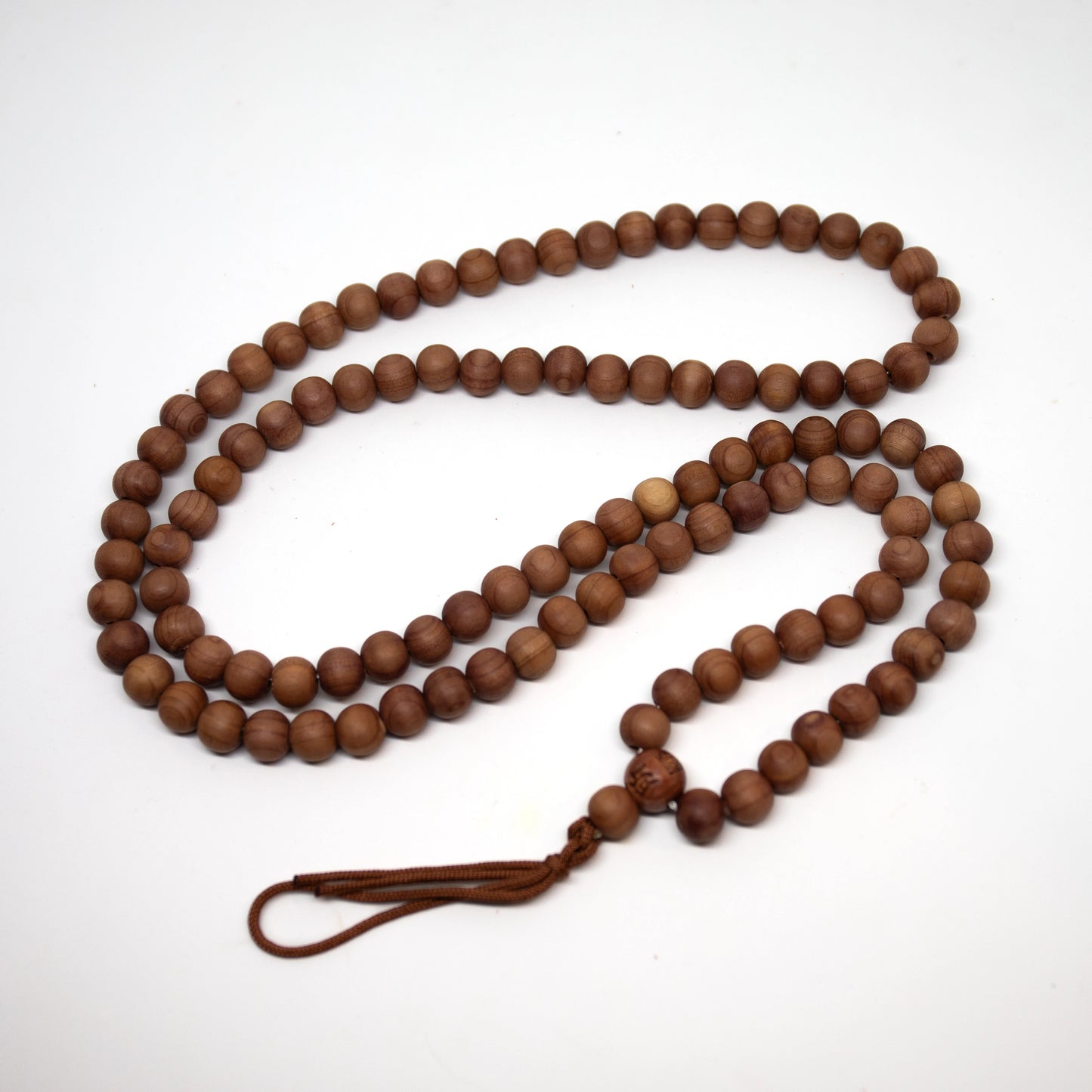 Korean Plain Cedar Zen 108 Bead Mala - Prayer Beads - 8mm (2 Pack)