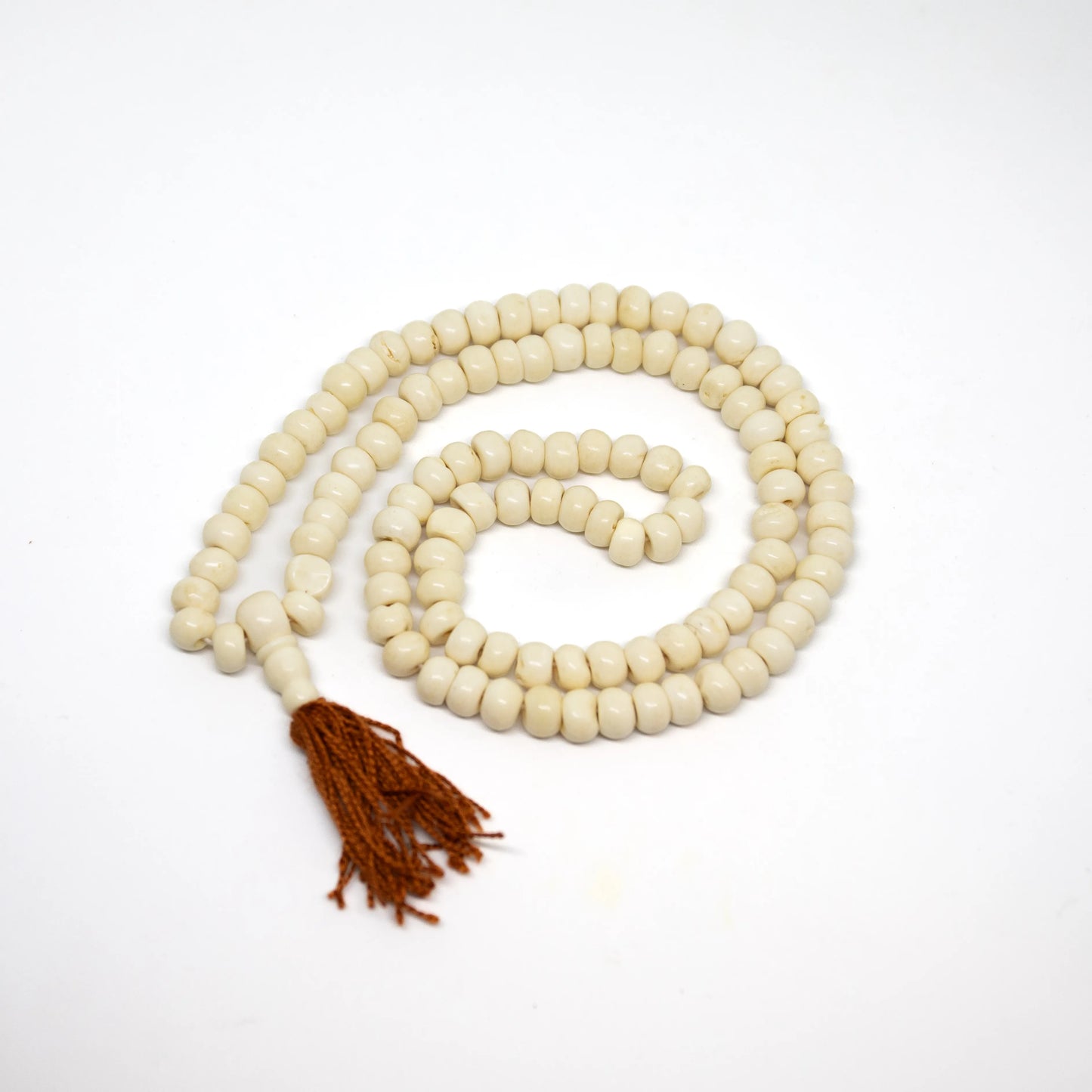 Yak Bone Tibetan 108 Bead Mala Prayer Beads - 6x8mm (1 Pack)
