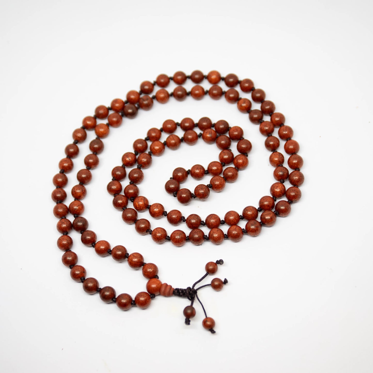Dragon Blood Wood Knotted 108 Bead Mala - Prayer Beads - 8mm (1 Pack)