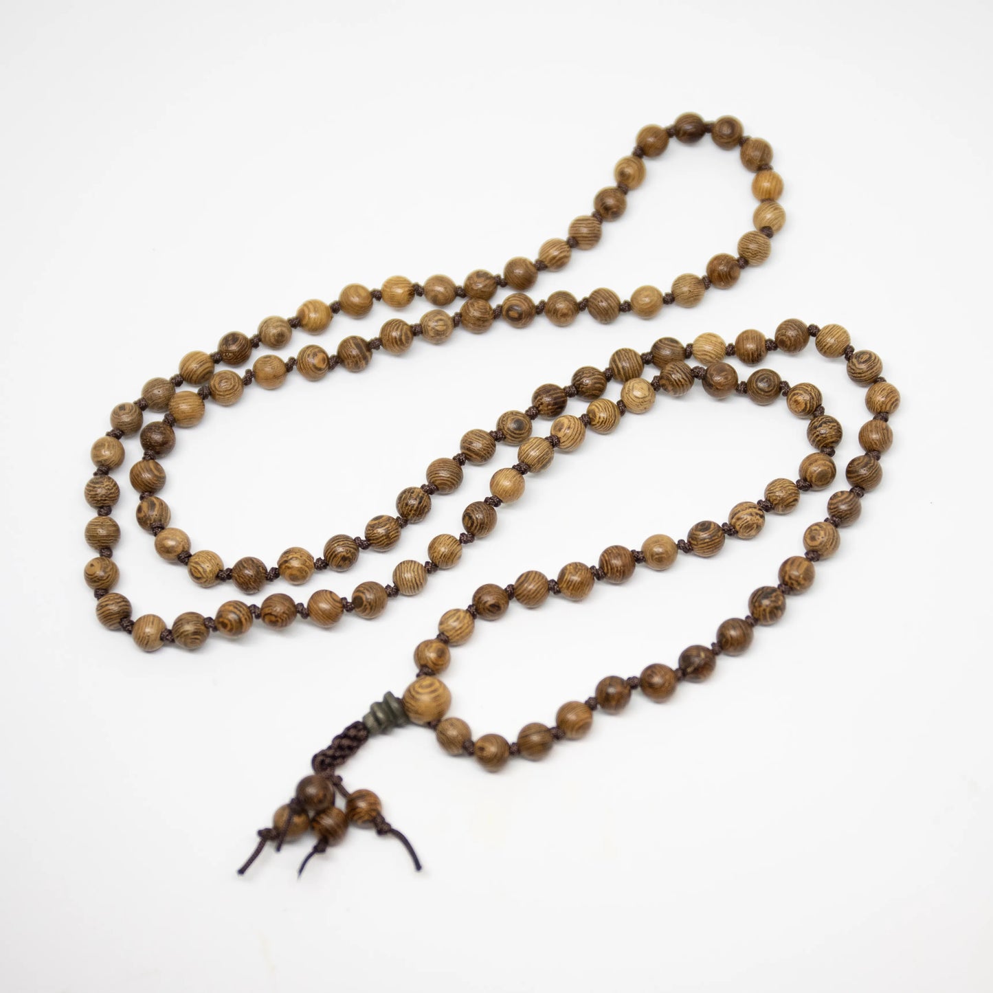 Phoenix Tail Wood Knotted 108 Bead Mala - Prayer Beads - 8mm (2 Pack)