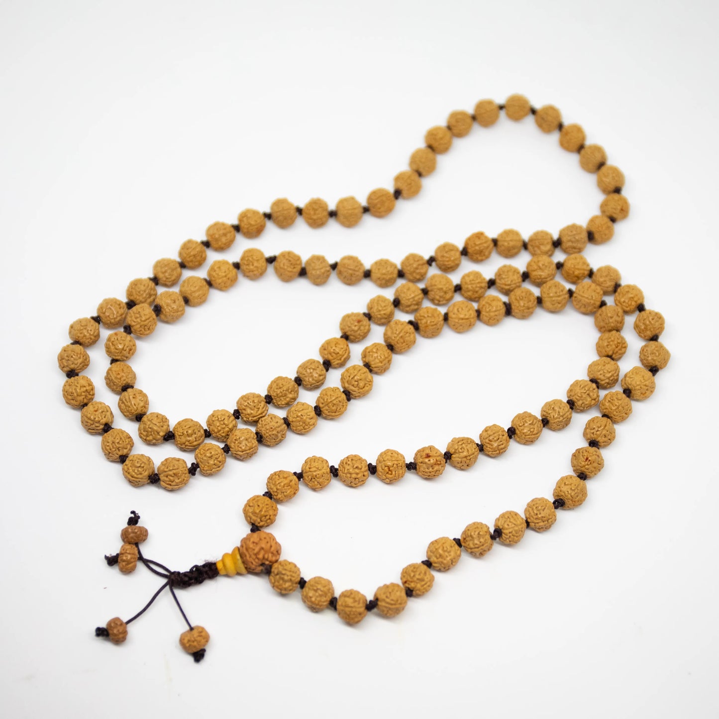 Rudraksha Seed Knotted 108 Bead Mala Prayer Beads - 8mm (1 Pack)