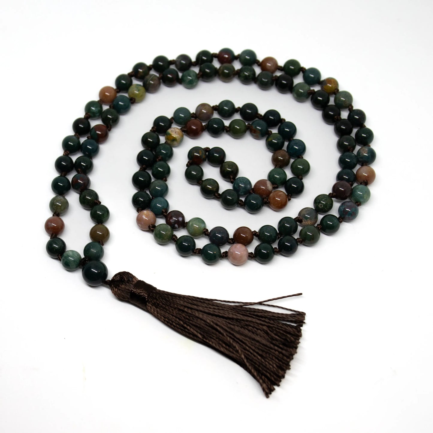 Bloodstone Knotted 108 Bead Mala - Prayer Beads - 8mm (1 Pack)