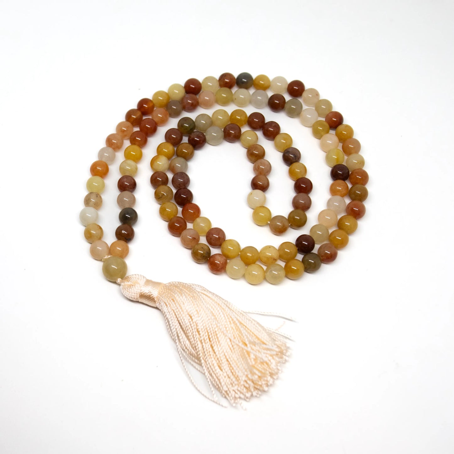Rainbow Agate Knotted 108 Bead Mala - Prayer Beads - 8mm (1 Pack)