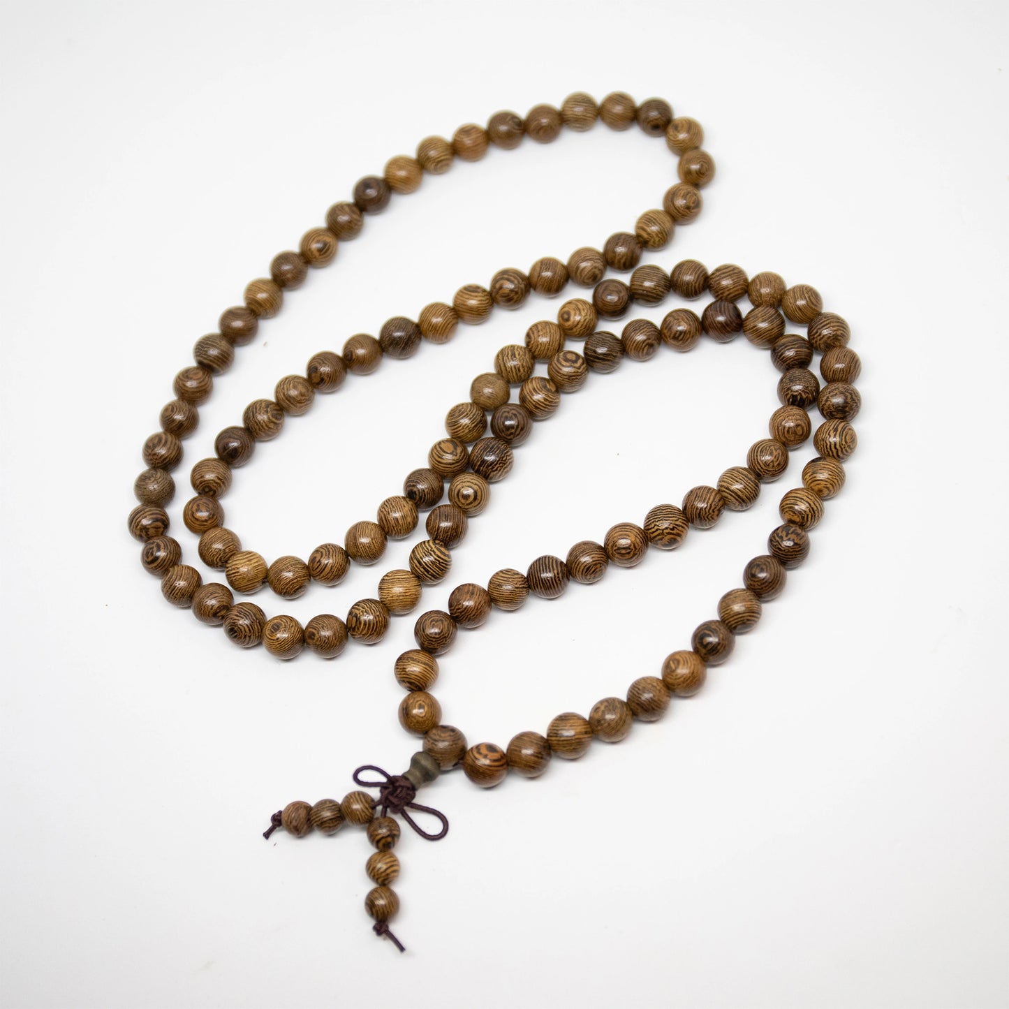 Stretchy Phoenix Tail Wood 108 Bead Mala - Prayer Beads -8mm (4 Pack)