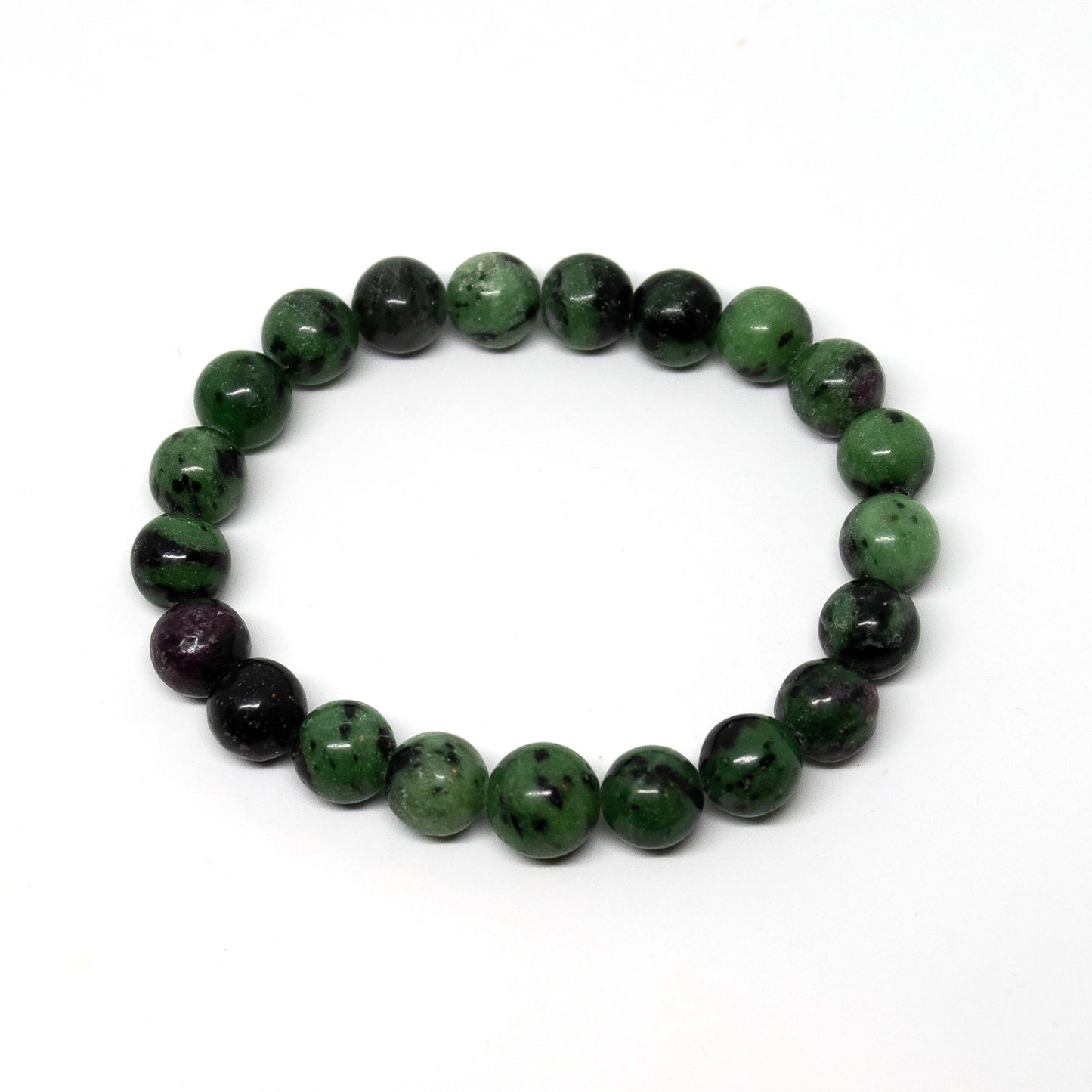 Long Size Ruby Zoisite Beaded Bracelet Wrist Mala 10mm (2 Pack)