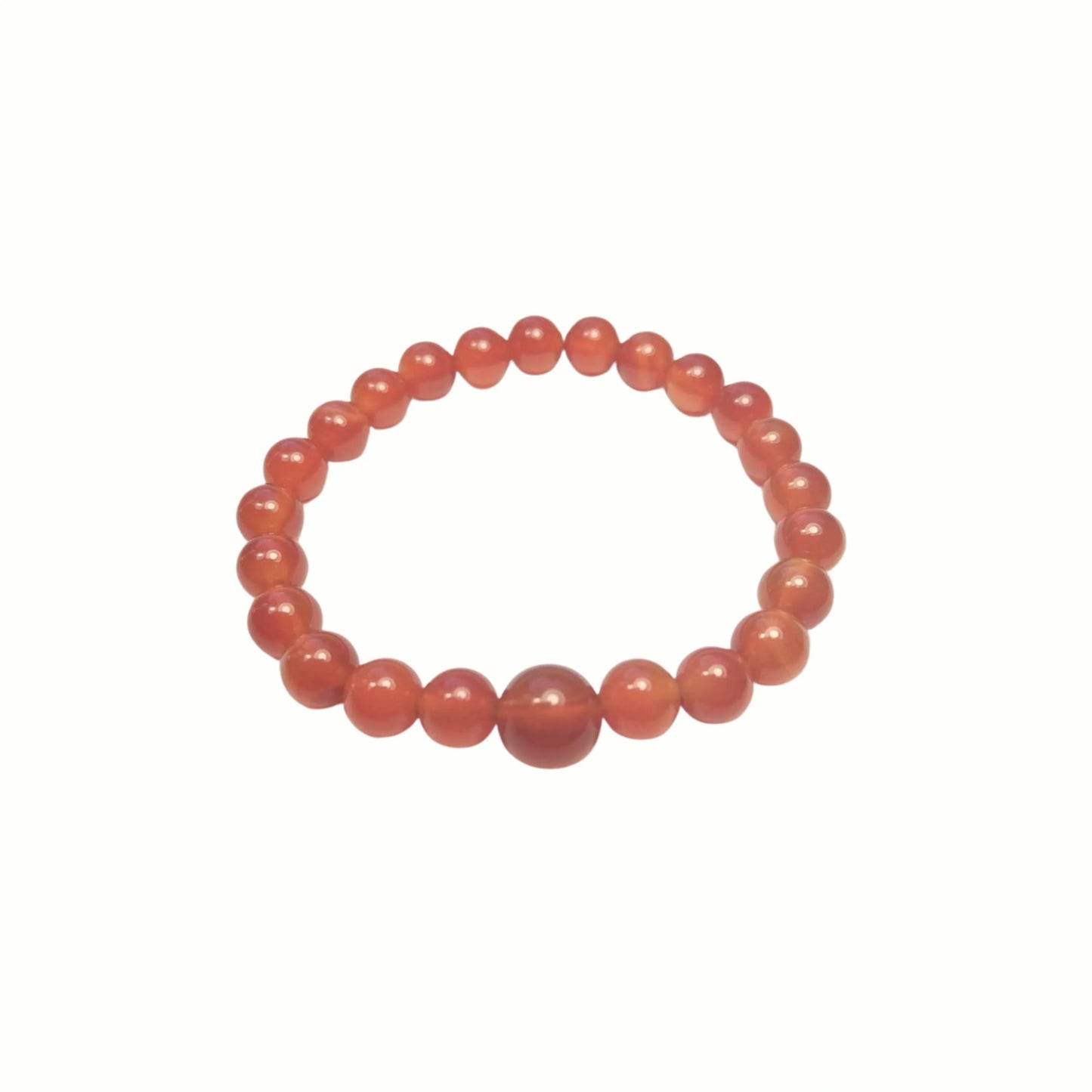 Large Size Carnelian Beaded Bracelet Wrist Mala 8mm (4 Pack)