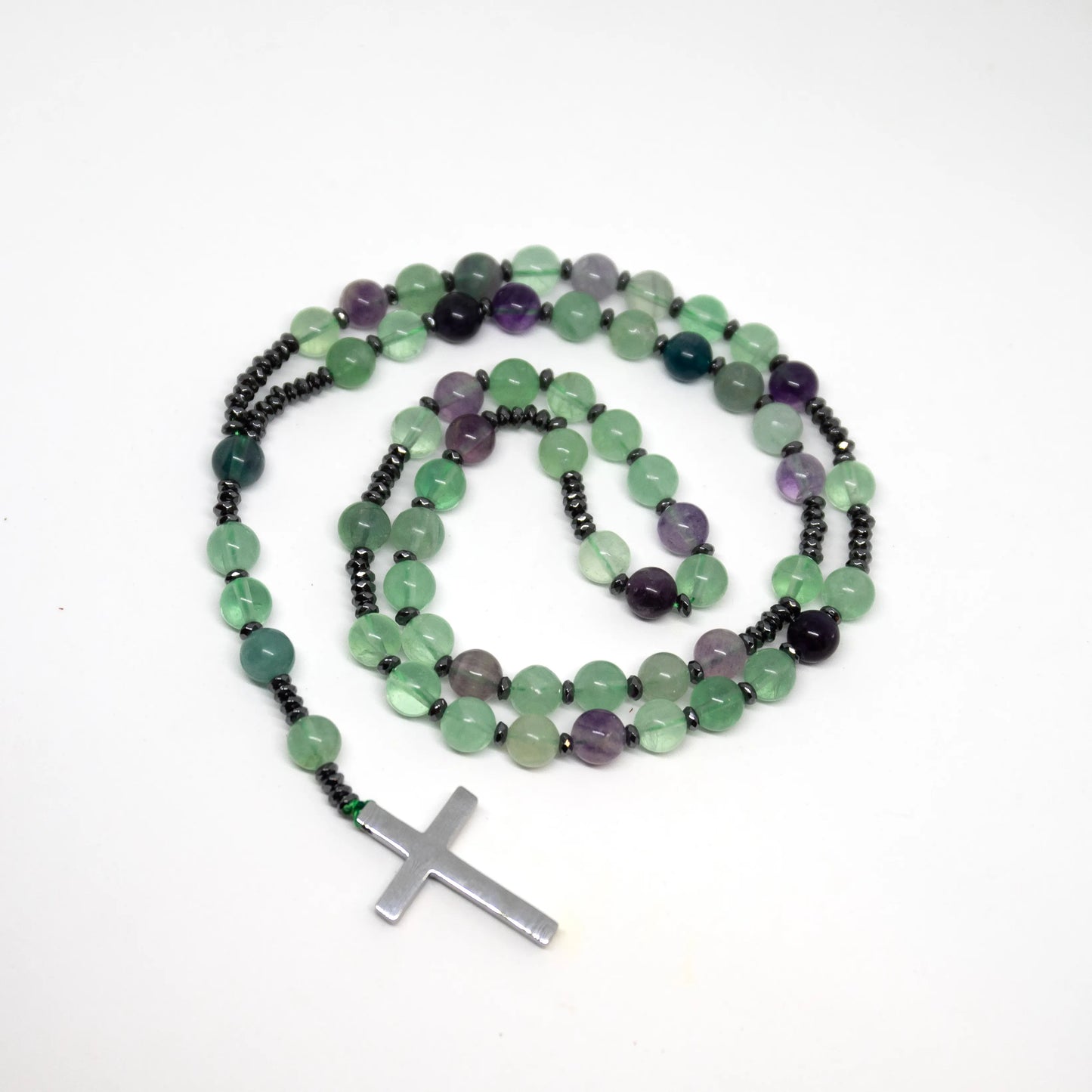 Rainbow Fluorite Rosary - Prayer Beads - 8mm (1 Pack)