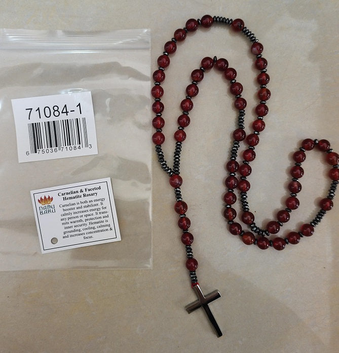 Carnelian Gemstone Rosary - Prayer Beads -8mm (1 Pack)