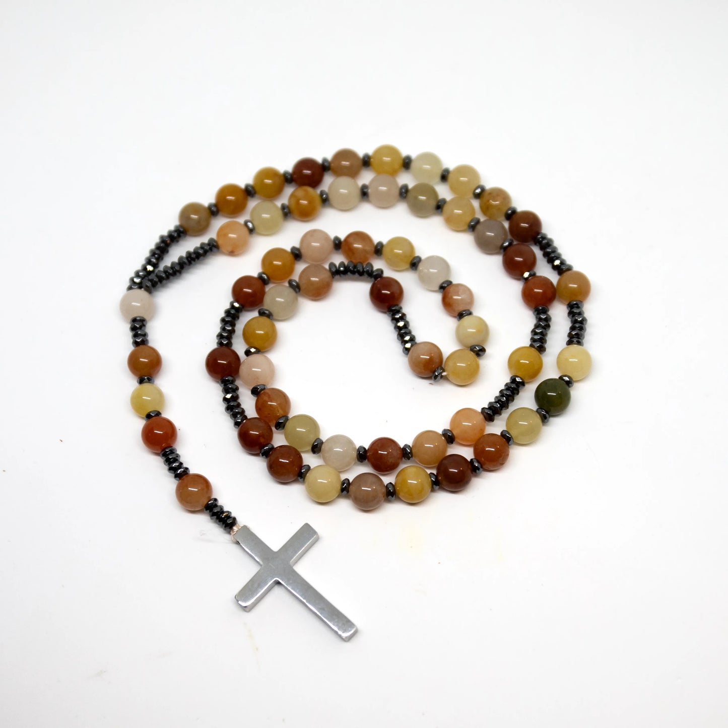 Rainbow Jade Gemstone Rosary - Prayer Beads - 8mm (1 Pack)