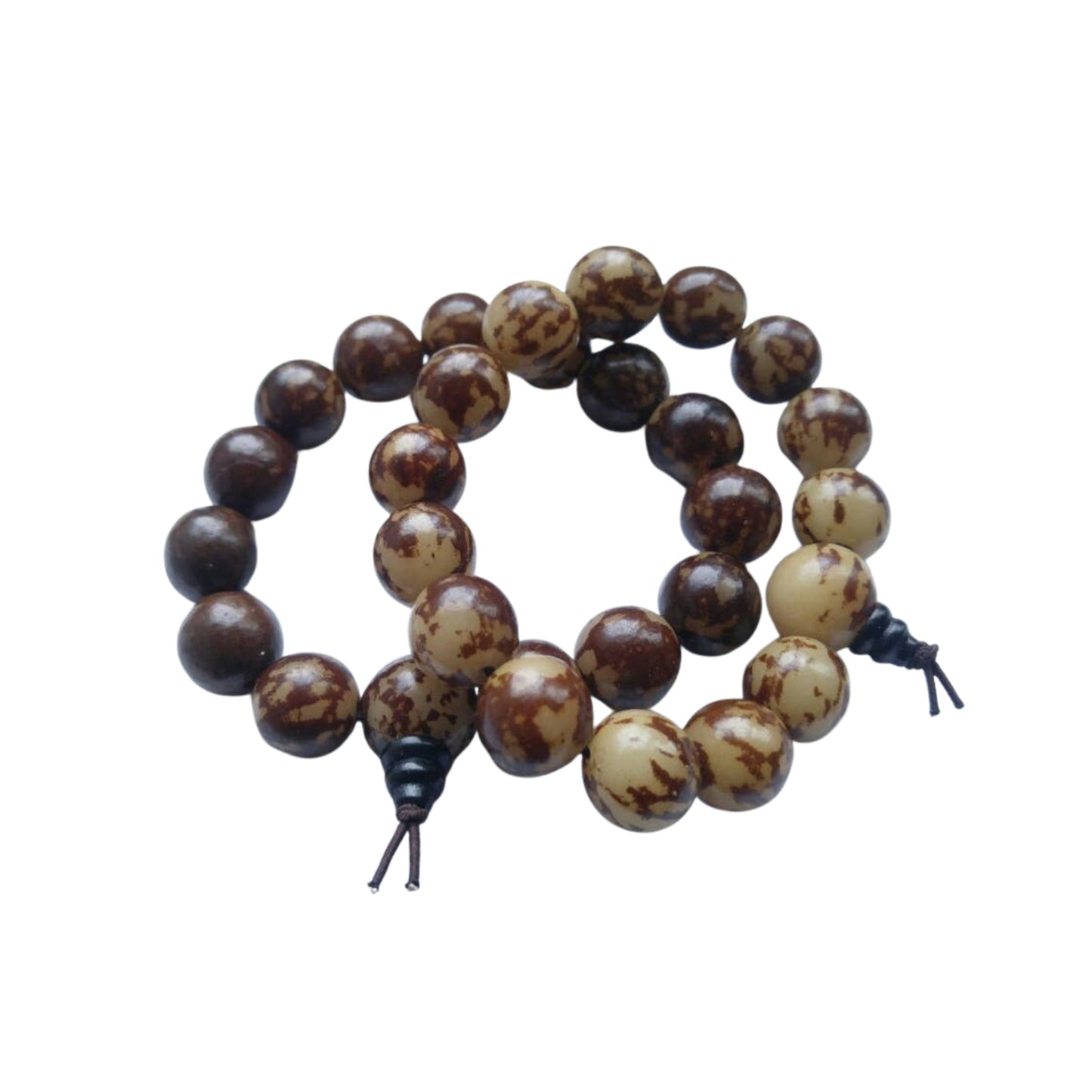 Buri Palm Nut Beaded Bracelet - Wrist Mala - 12mm (6 Pack)