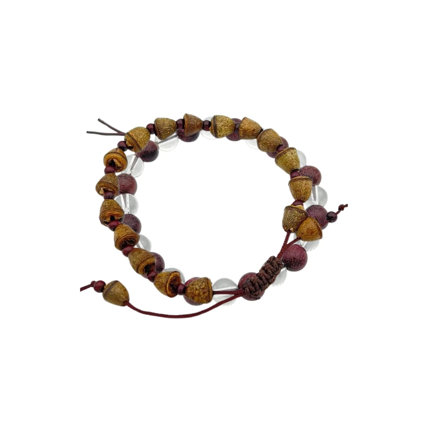 Eucalyptus Pod Adjustable Beaded Bracelet - Wrist Mala 8mm (6 Pack)