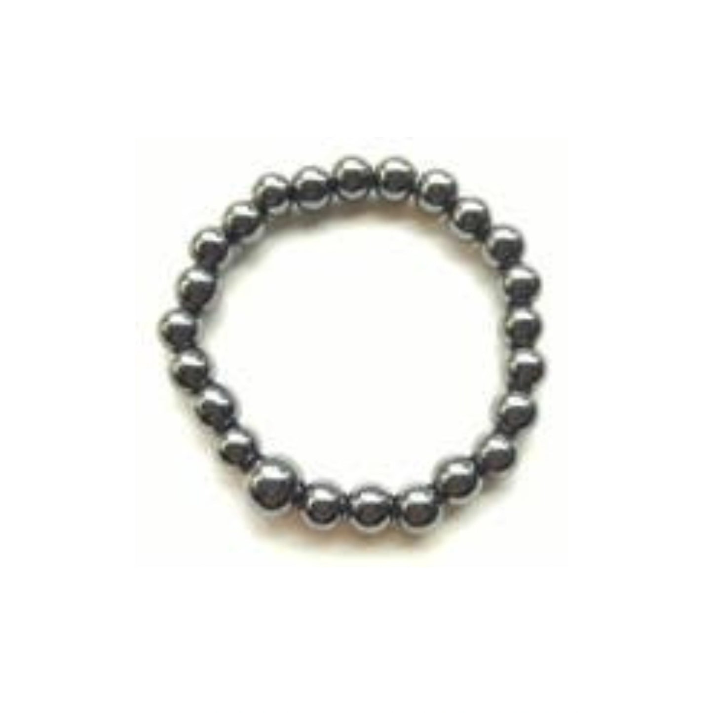 Large Size Hematite Beaded Bracelet Wrist Mala 8mm (6 Pack)