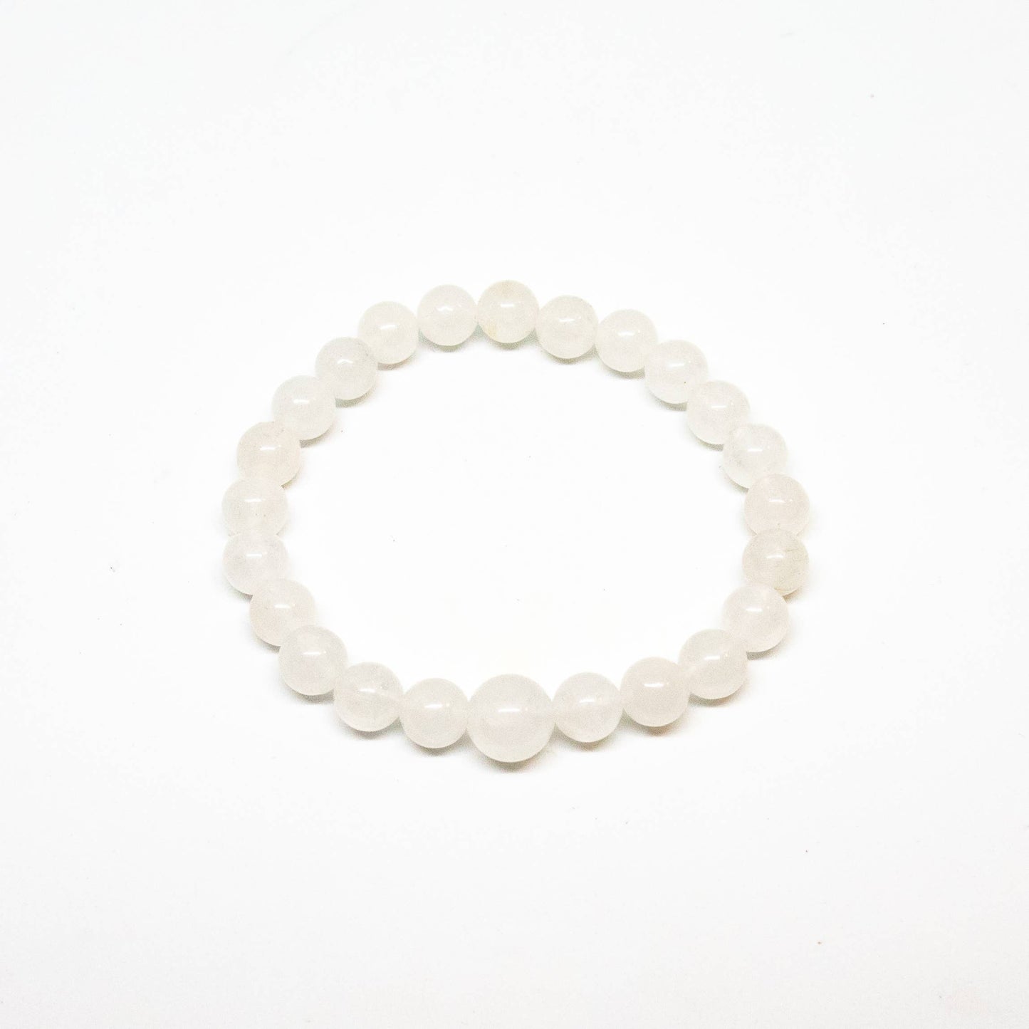 Large Size Quartz Crystal Beaded Bracelet - Wrist Mala - 8mm (4 Pack)
