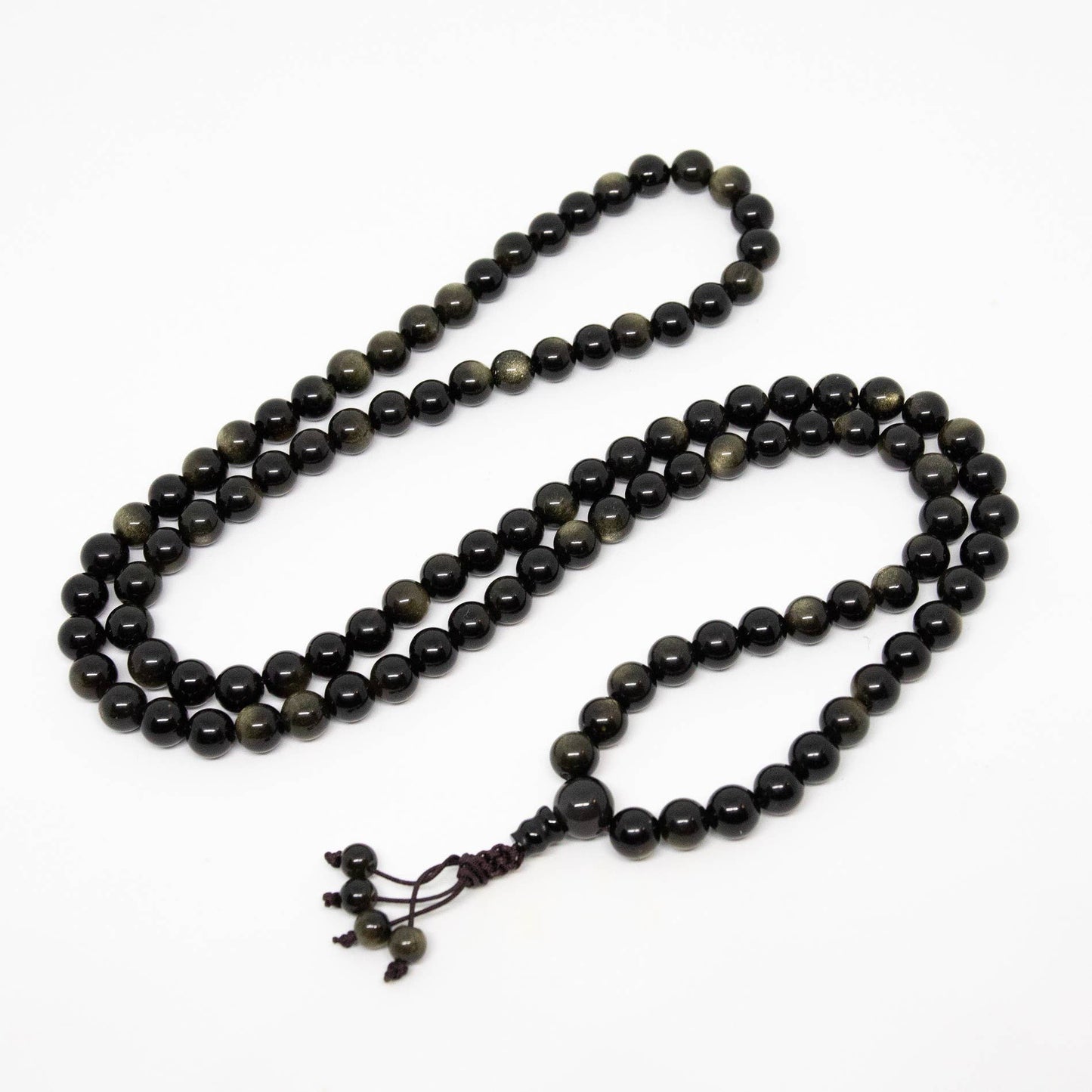 Gold Sheen Obsidian Zen 108 Bead Mala - Prayer Beads - 8mm (1 Pack)