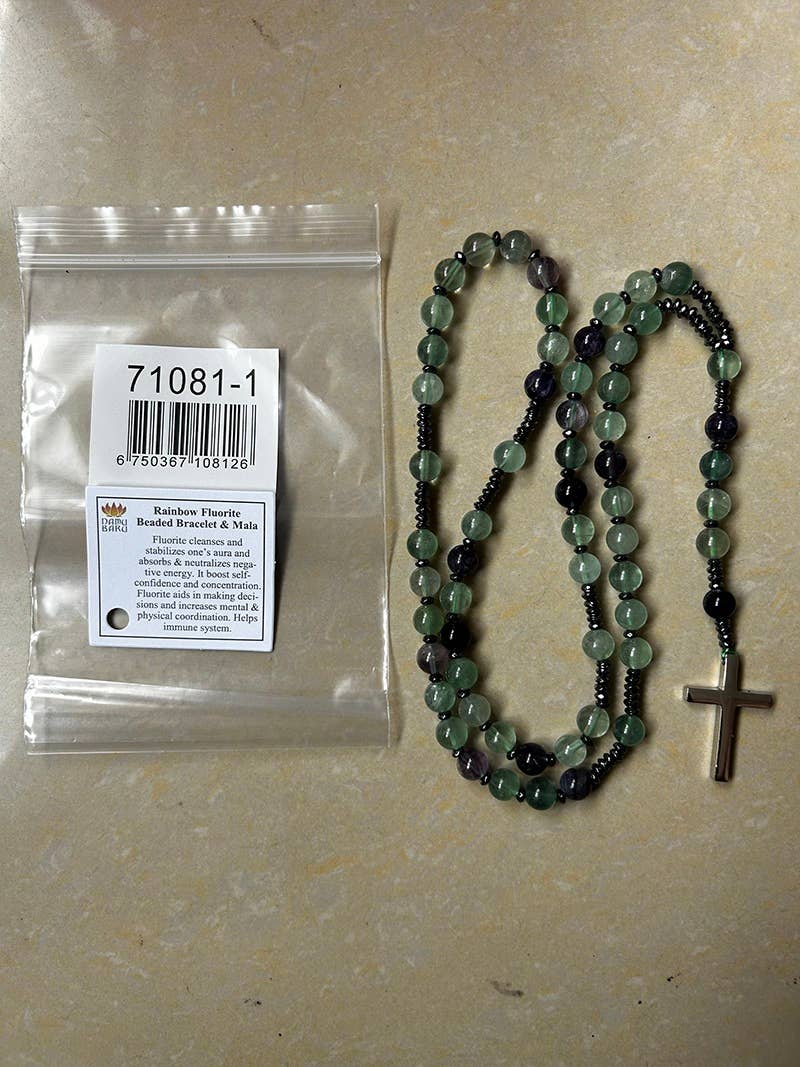 Rainbow Fluorite Rosary - Prayer Beads - 8mm (1 Pack)