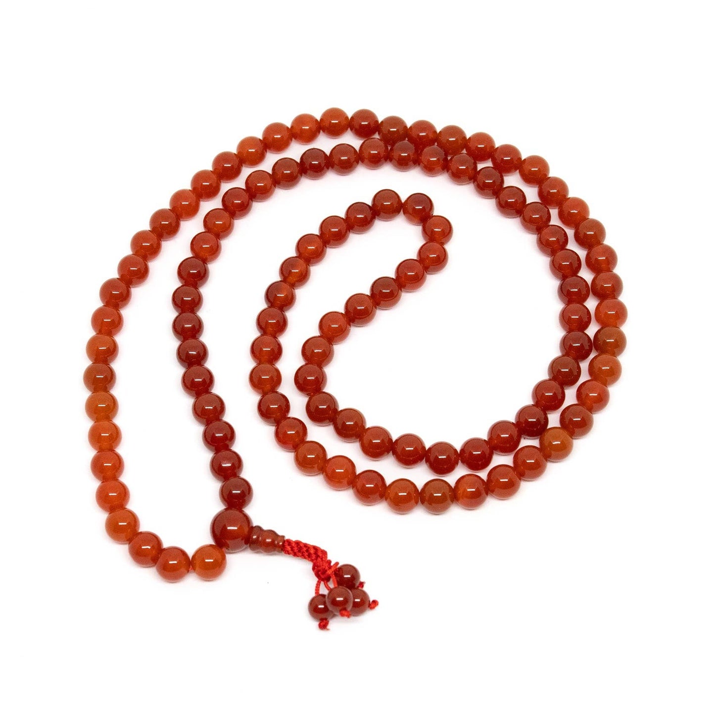 Carnelian Zen 108 Bead Mala - Prayer Beads - 8mm (1 Pack)