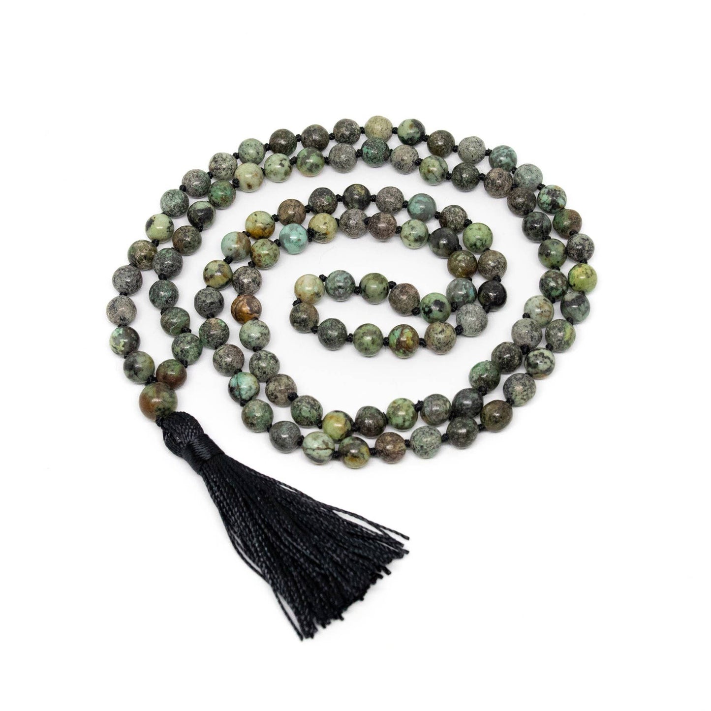 African Turquoise Knotted 108 Mala - Prayer Beads - 8mm (1 Pack)