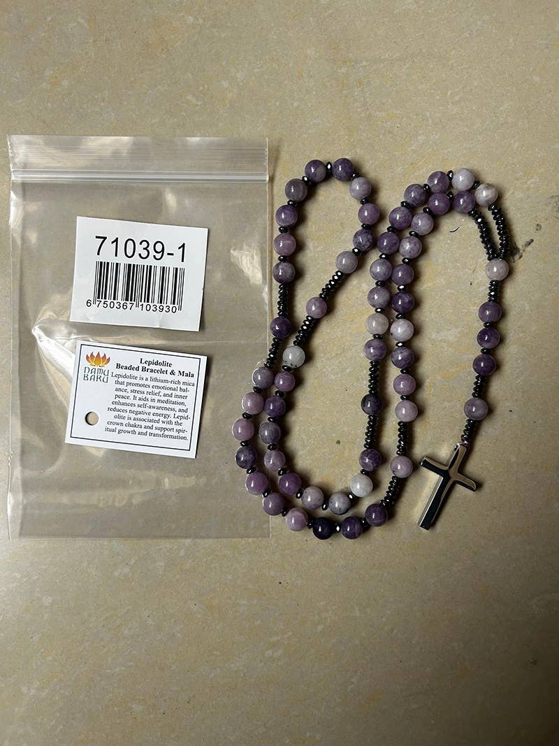 Lepidolite Rosary - Prayer Beads - 8mm (1 Pack)