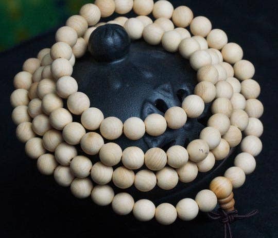 Cypress Wood Zen 108 Bead Mala Prayer Beads - 8mm (1 Pack)