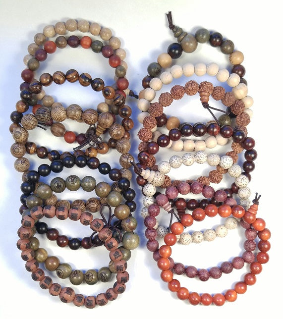 Wood 8mm Bracelets - Wrist Malas - Average Wrists