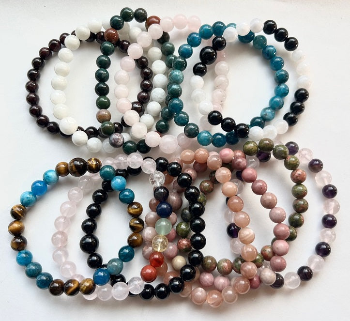 Gemstone 8mm Bracelets - Wrist Malas - Average Wrists