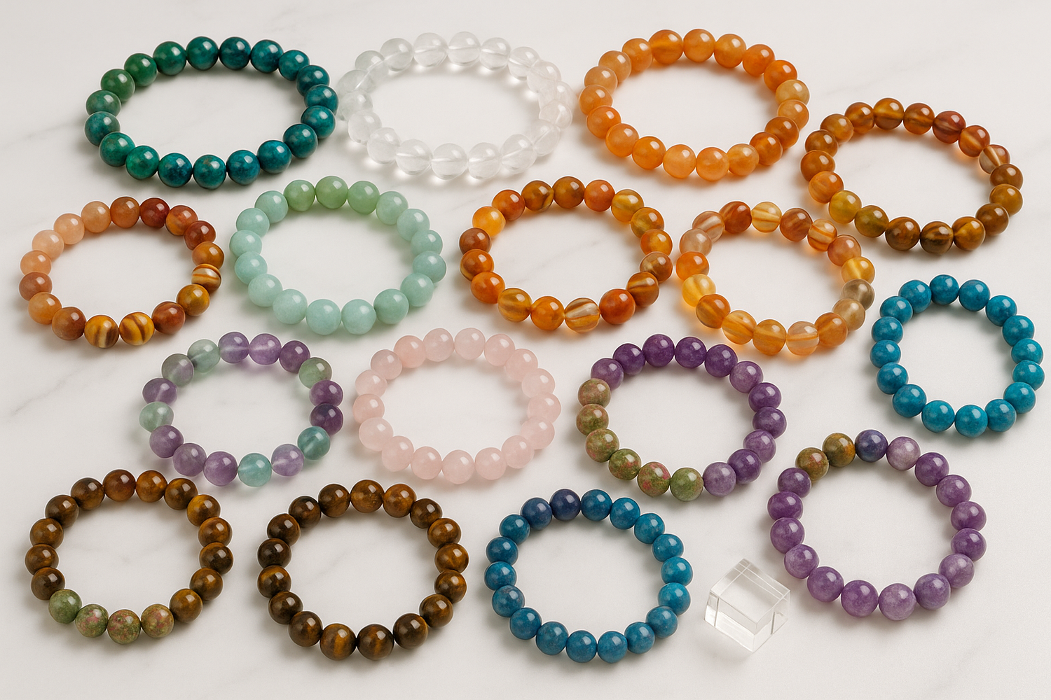 Gemstone 6mm Bracelets - Wrist Malas - All Wrists Sizes - New!