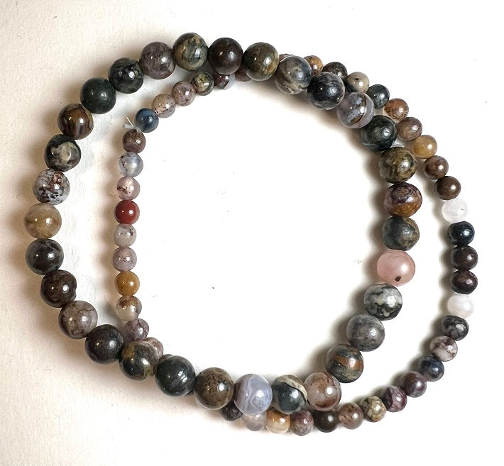 Pietersite & Agate Beaded Bracelet - Wrist Mala - 6mm (2 Pack) - Average Wrists