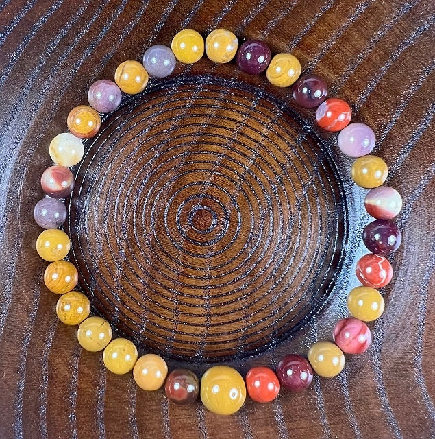 Mookaite Beaded Bracelet - Wrist Mala - 6mm (4 Pack) - Average Wrists - New