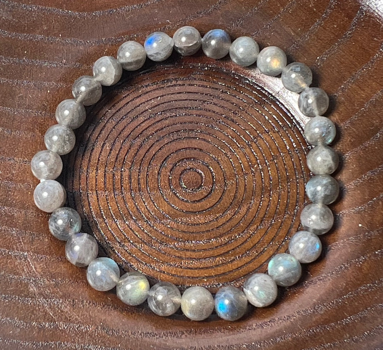 Labradorite A+ Beaded Bracelet - Wrist Mala - 6mm (2 Pack) - Average Wrists
