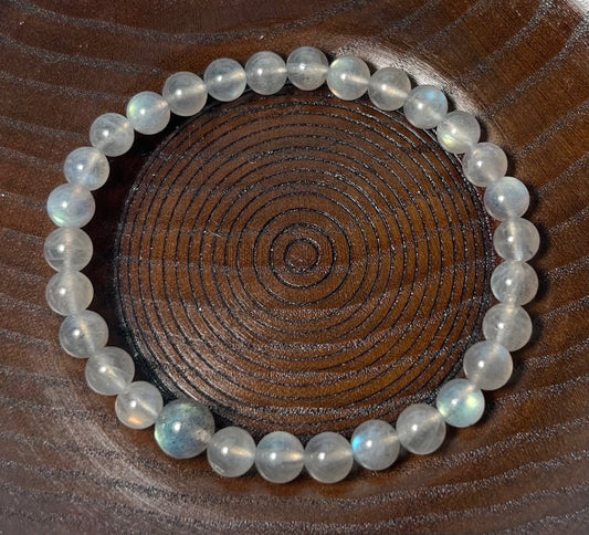 Labradorite A+ Beaded Bracelet - Wrist Mala - 6mm (2 Pack) - Average Wrists